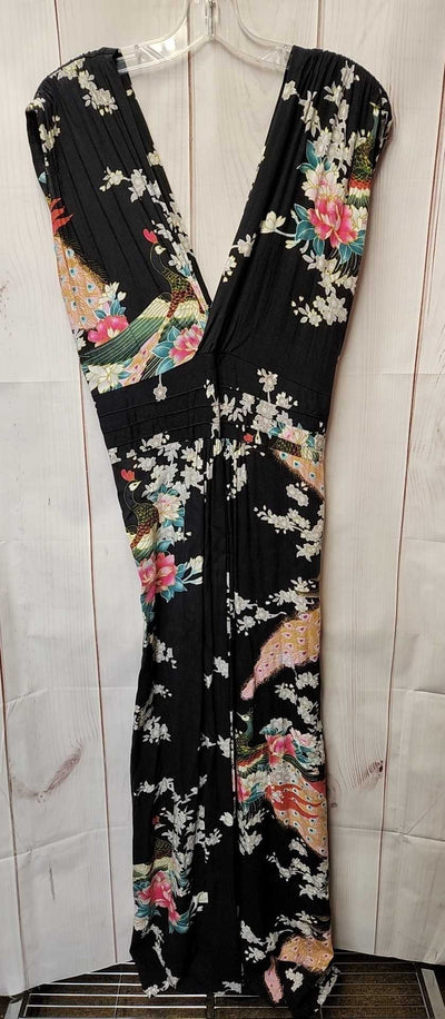 Ruby Rocks Women's Size L Black Floral Dress