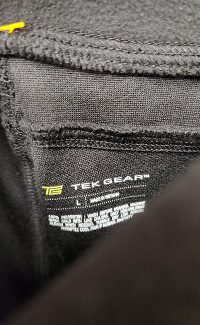 NWT Tek Gear Women's Size L Black Sweatpants Mid Rise Straight