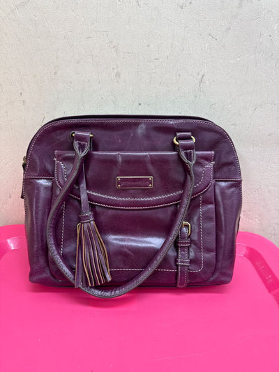 Tignanello Purple Leather Purse Bag