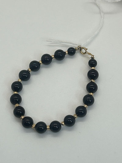 Black & Gold Beaded Bracelet