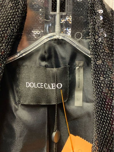 NWT Dolce Cabo Women's Size M Black Sequined Jacket