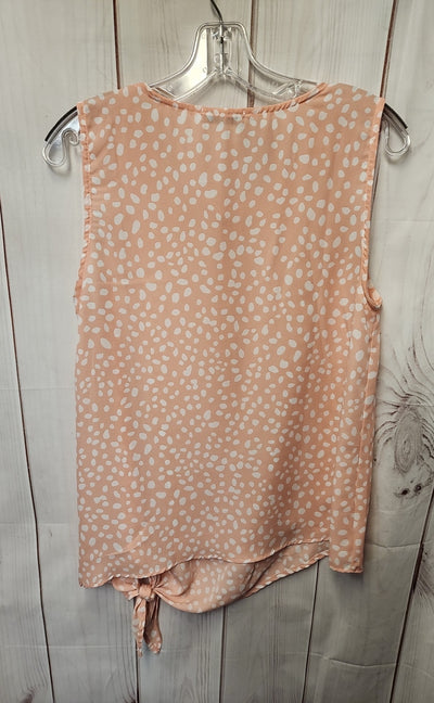 Jenny Boston Women's Size M Peach Sleeveless Top
