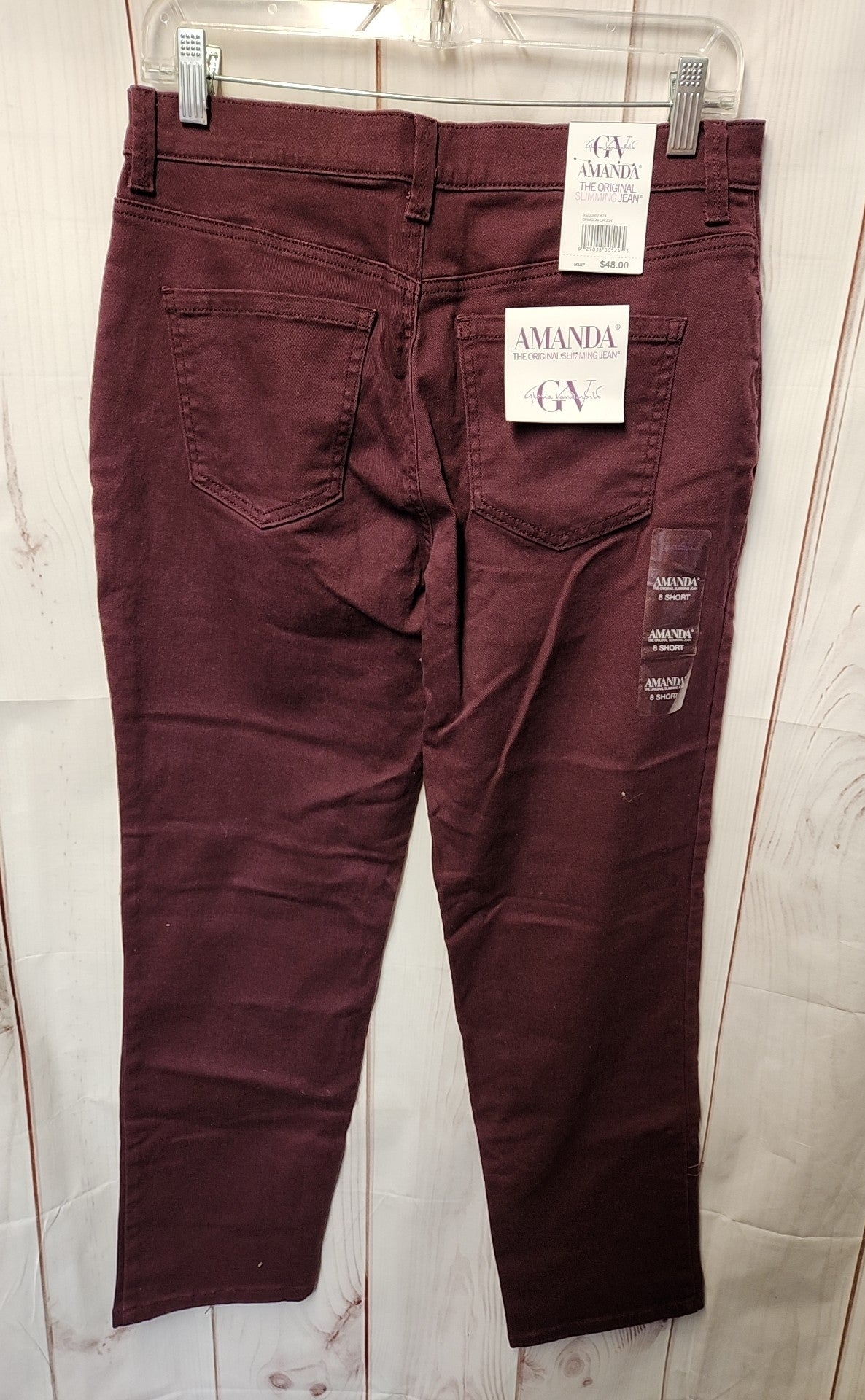 NWT Gloria Vanderbilt Women's Size 29 (7-8) Maroon Jeans