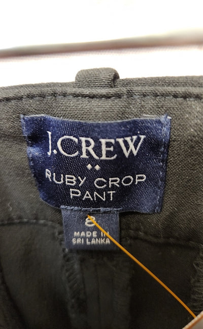J Crew Women's Size 8 Black Pants Ruby Crop