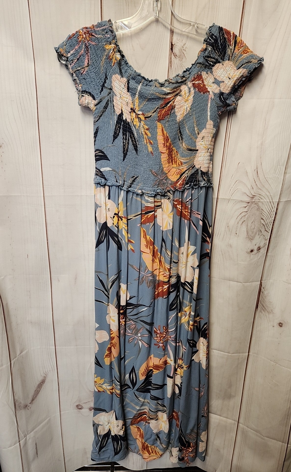 Patrons of Peace Women's Size S Blue Floral Dress