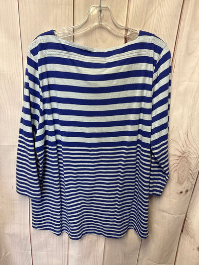 Style & Co Women's Size XL Blue 3/4 Sleeve Top