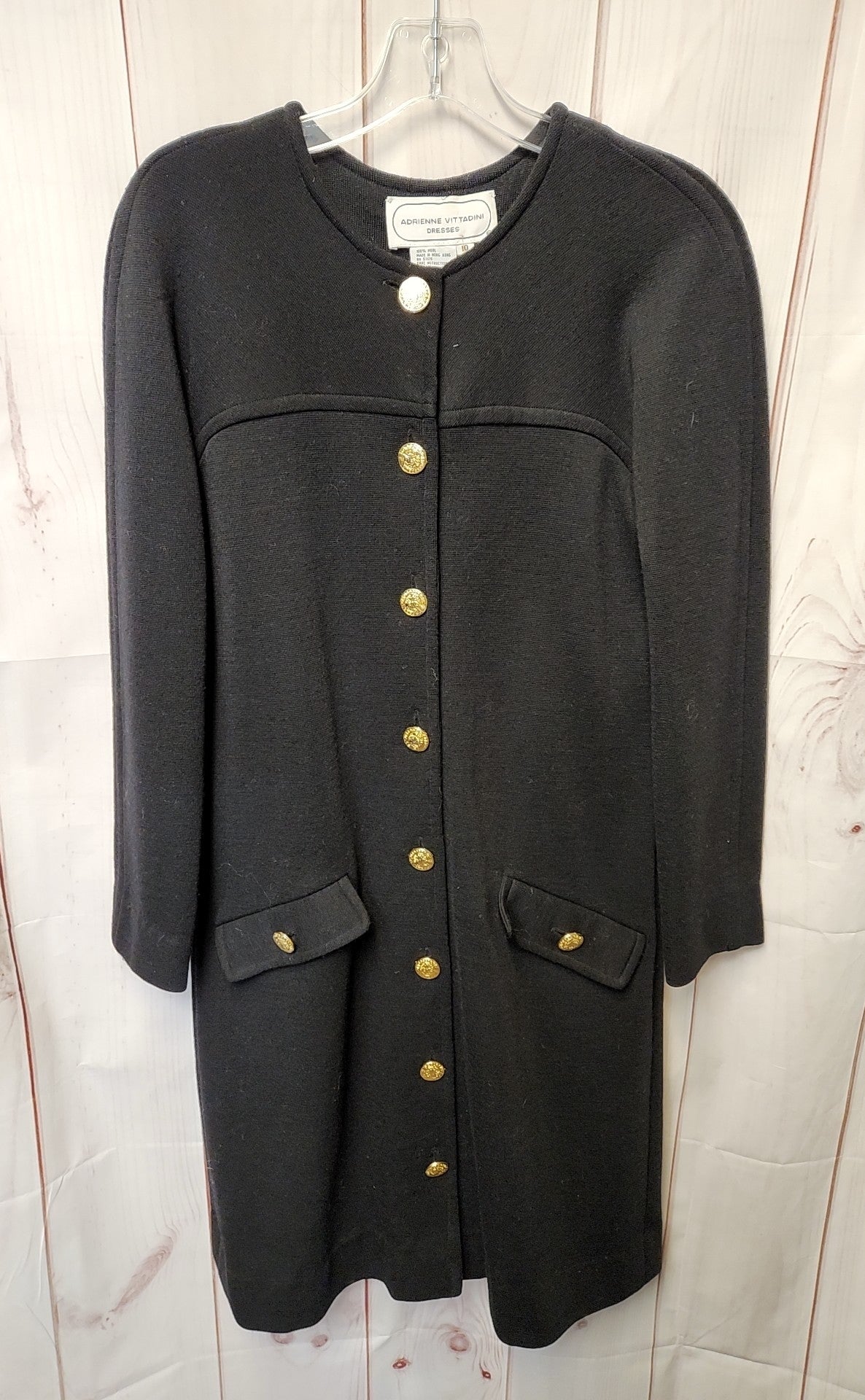 Adrienne Vittadini Women's Size 10 Black Dress