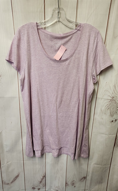 Pure Jill Women's Size M Purple Short Sleeve Top