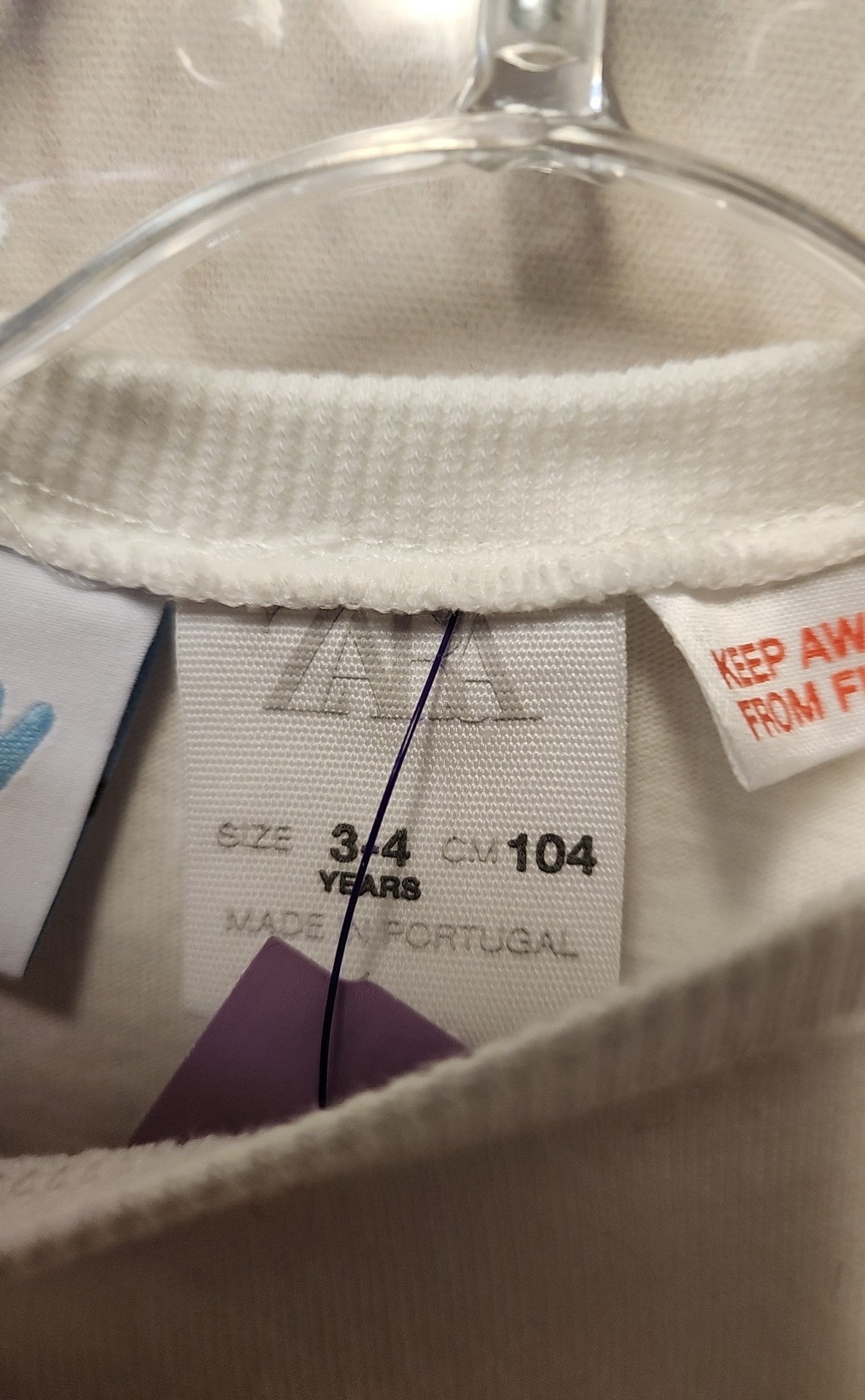 Zara Girl's Size 3/4 White Shirt