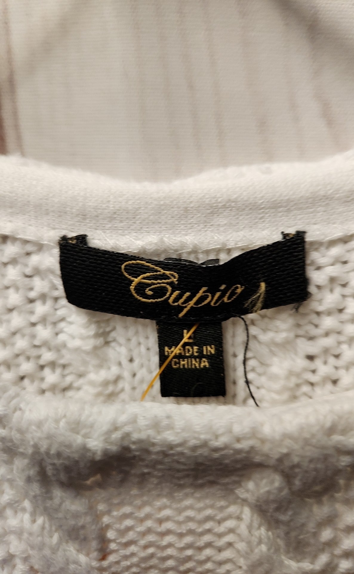 Cupio Women's Size L White Sweater