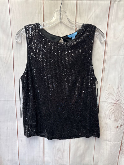 Draper James Women's Size M Black Sequined Sleeveless Top