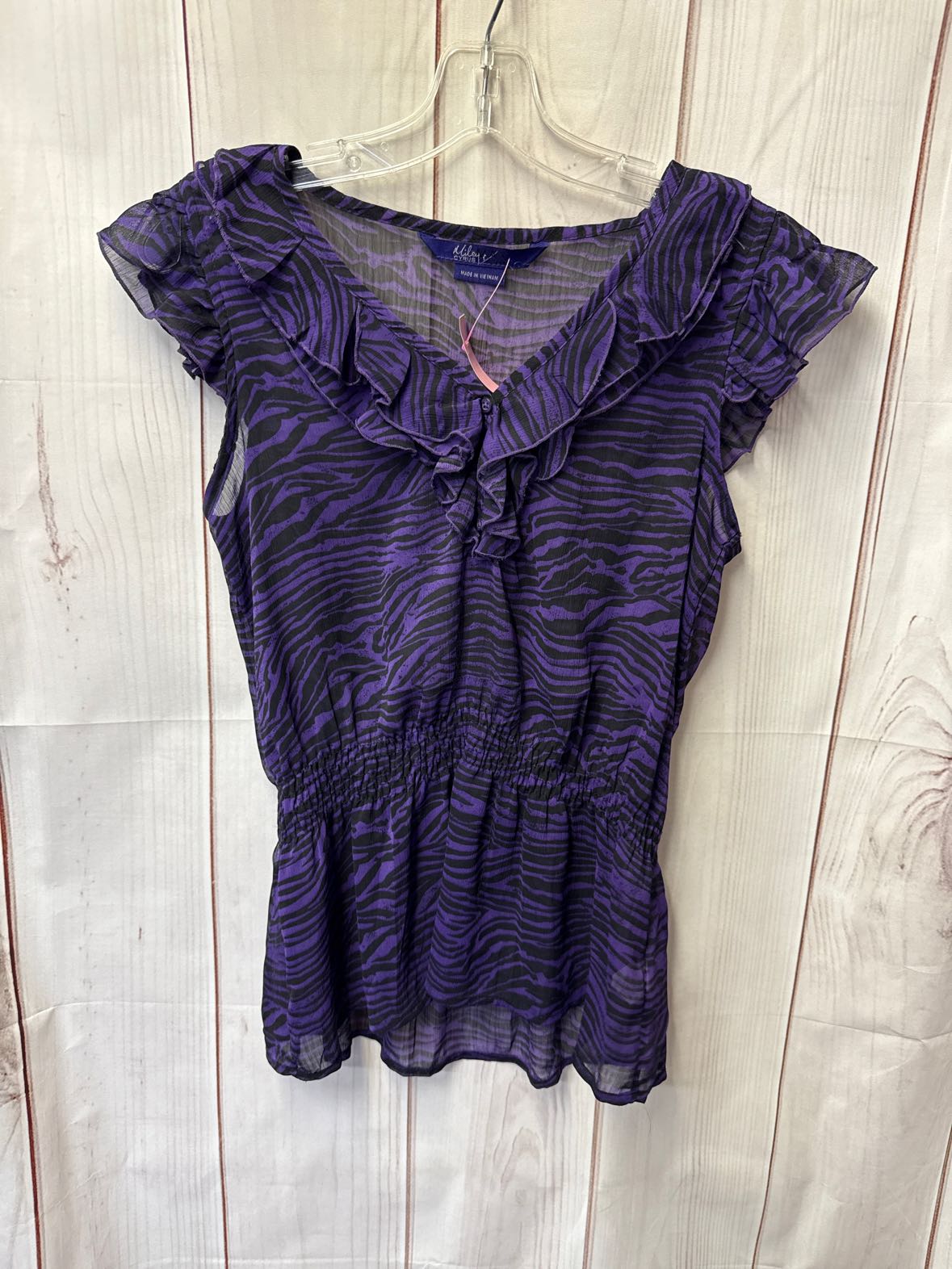 Miley Cyrus Women's Size M Purple Short Sleeve Top