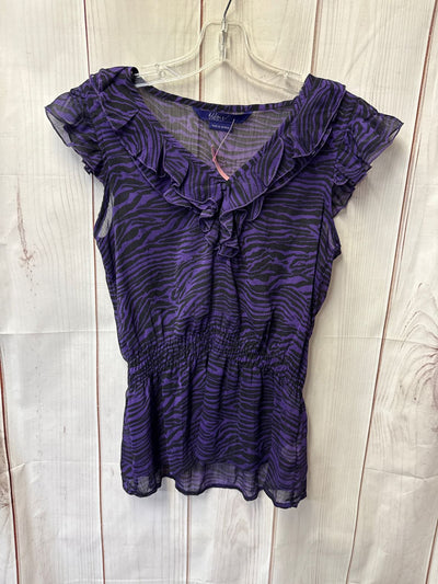 Miley Cyrus Women's Size M Purple Short Sleeve Top