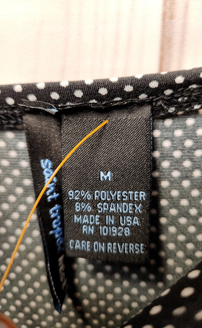 Saint Tropez West Women's Size M Black Polka Dot Skirt