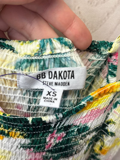BB Dakota Women's Size XS Yellow Floral Dress