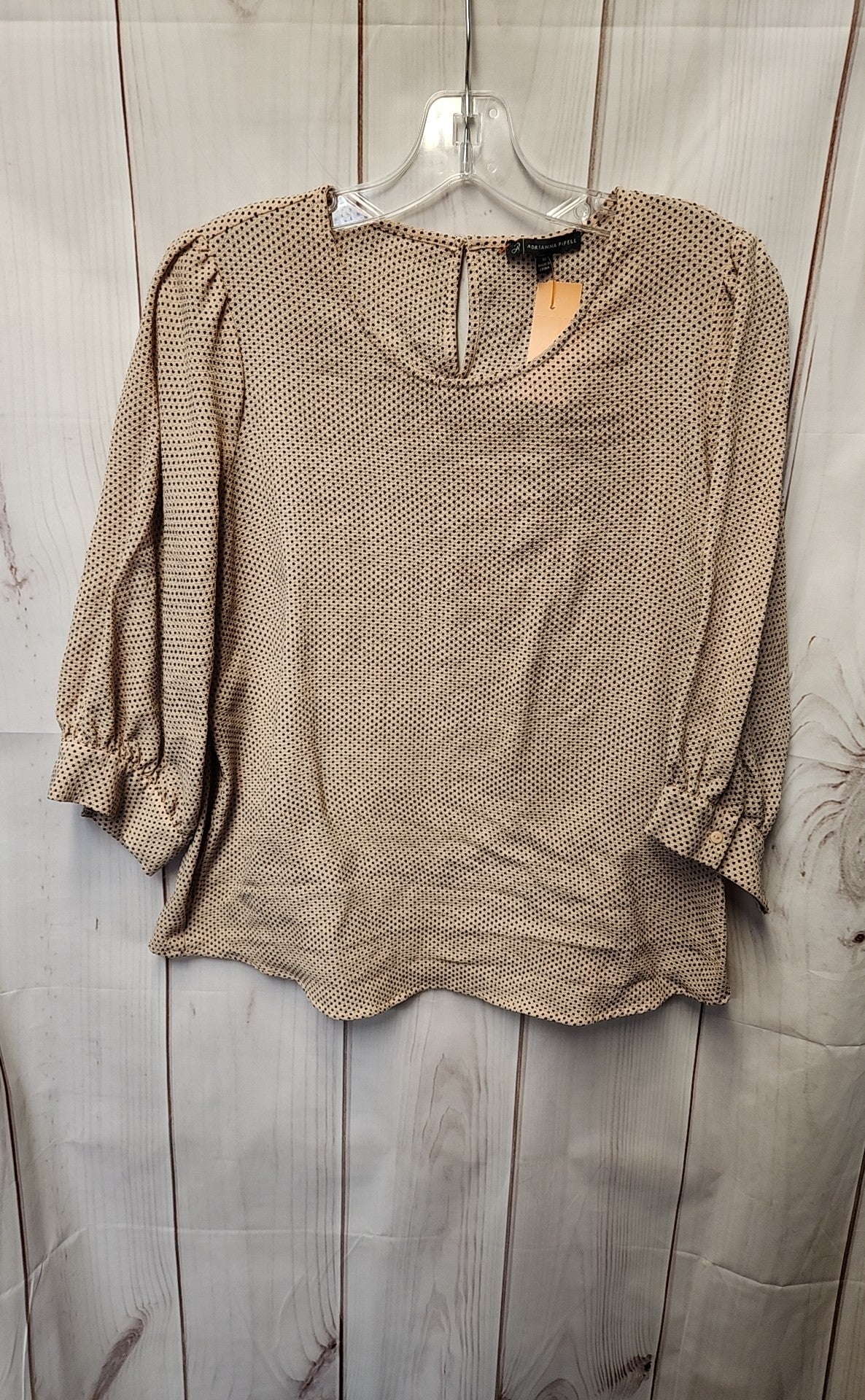 Adrianna Papell Women's Size M Peach 3/4 Sleeve Top