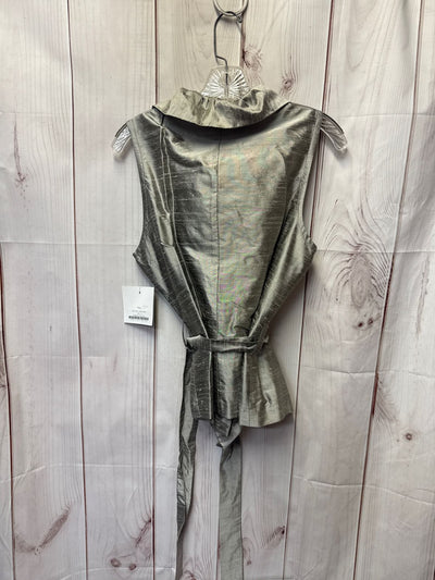 NWT Jennifer Reale Women's Size 12 Silver Sleeveless Top
