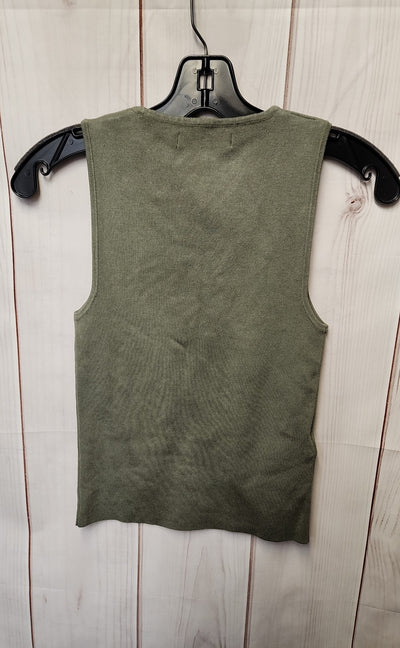 Mng Women's Size S Green Sleeveless Top