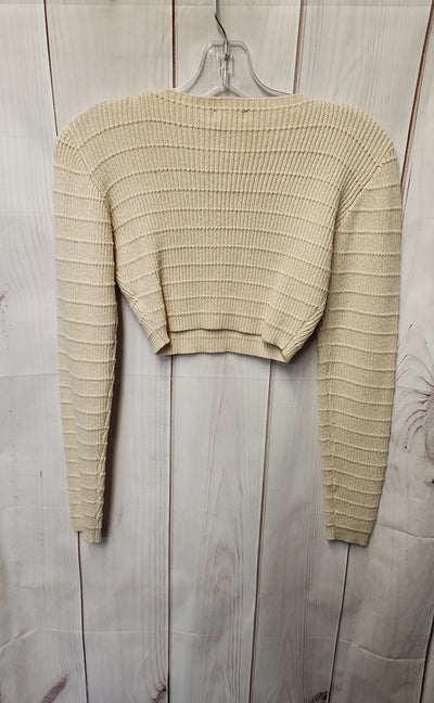 Naked Waredrobe Women's Size M Cream Sweater