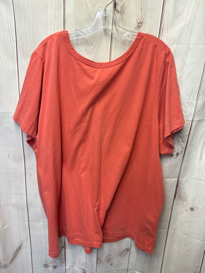 Woman Within Women's Size 3X Red Short Sleeve Top