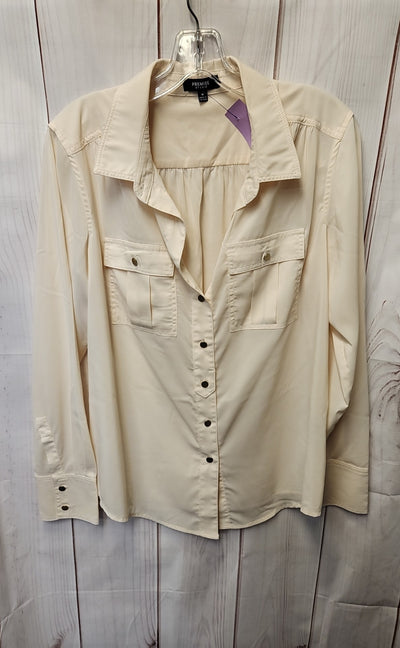 Premise Women's Size M Cream Long Sleeve Top