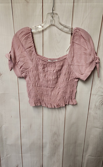 Love Tree Women's Size L Pink Short Sleeve Top