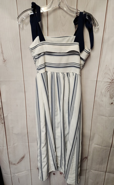 She+Sky Women's Size S White & Blue Dress