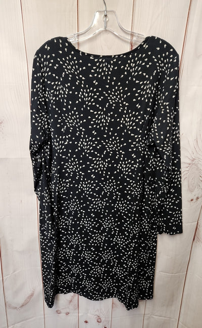 J Jill Wearever Collection Women's Size L Petite Black Dress