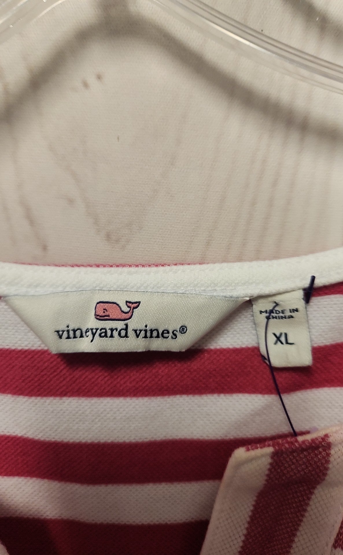 Vineyard Vines Women's Size XL White & Pink Dress