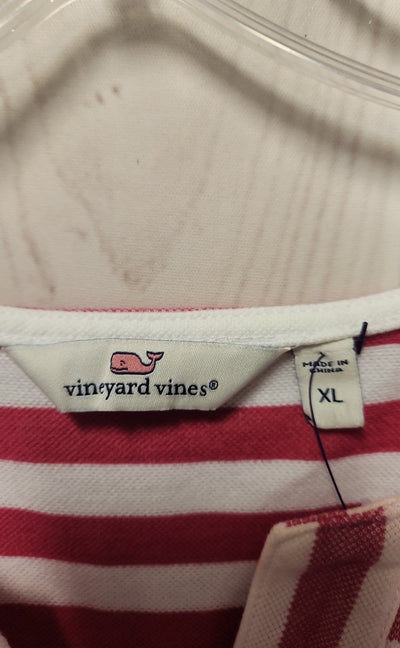 Vineyard Vines Women's Size XL White & Pink Dress