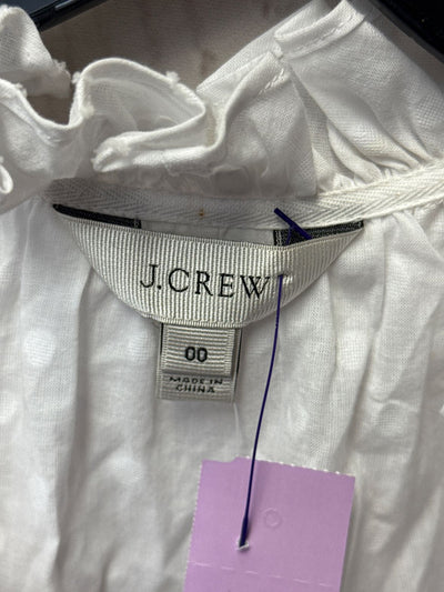 NWT J Crew Women's Size 00 White Sleeveless Top