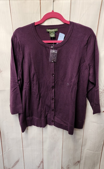 Eddie Bauer Women's Size XXL Purple Cardigan