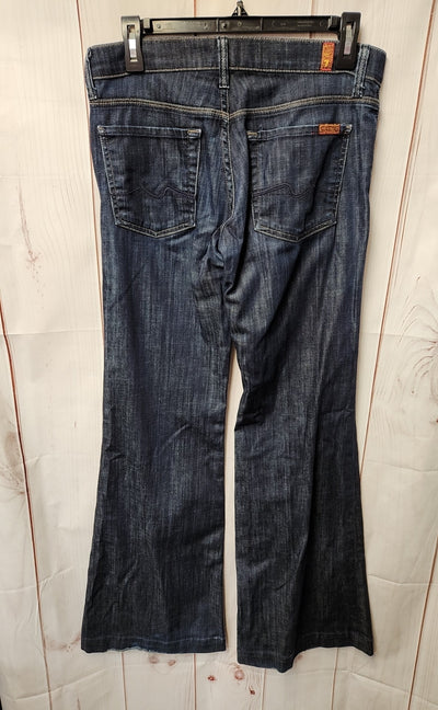 7 For All Mankind Women's Size 27 (3-4) Blue Jeans Low Rise Ginger