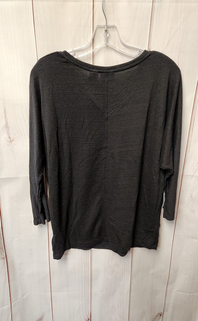 Rachel Zoe Women's Size L Black 3/4 Sleeve Top