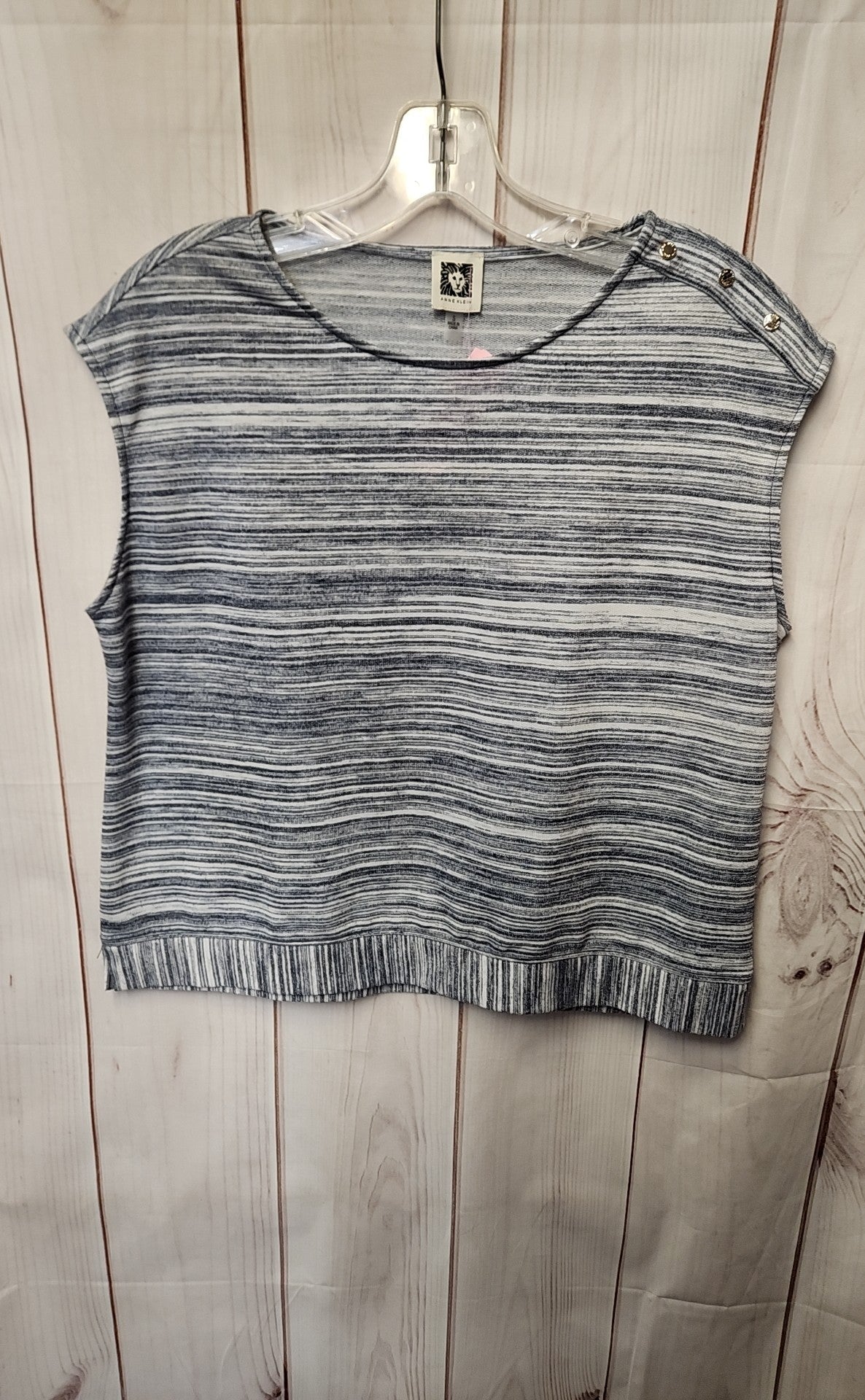 Anne Klein Women's Size S Blue Short Sleeve Top