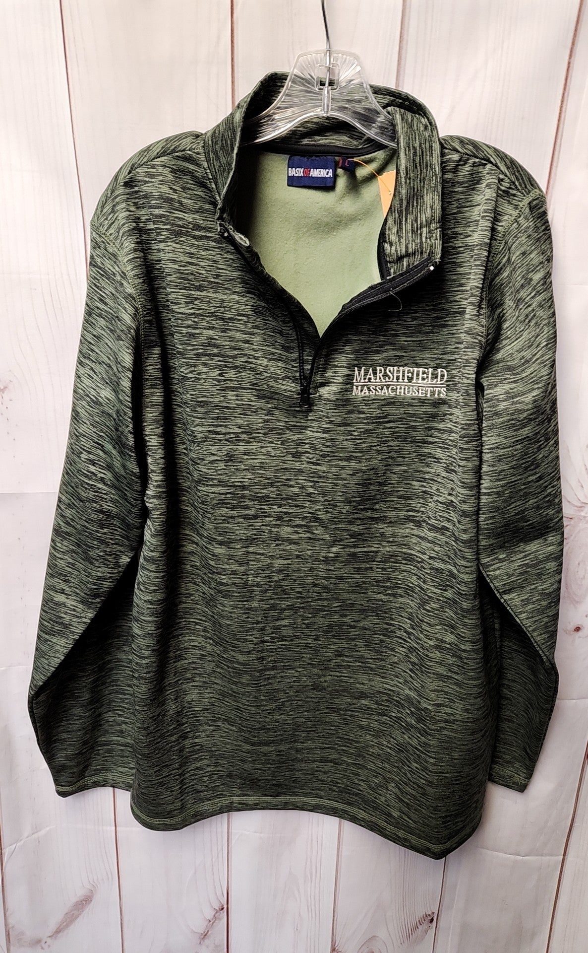 Basix of America Men's Size L Green Sweatshirt