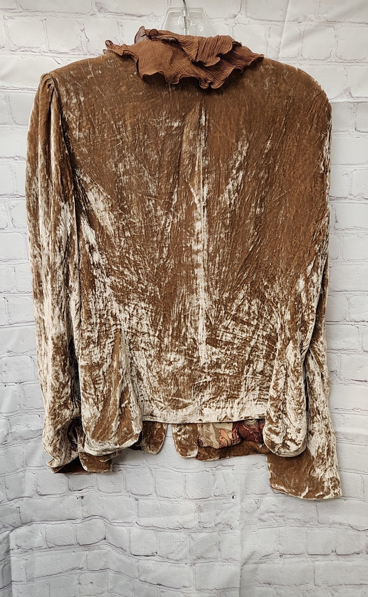 Elie Tahari Women's Size L Brown Velour Cardigan