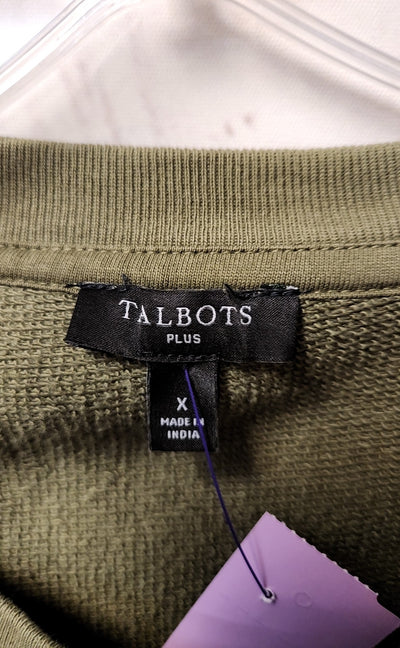 Talbots Women's Size XL Olive Green Long Sleeve Top