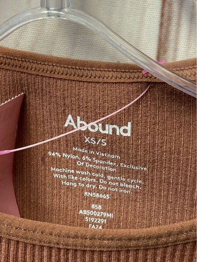 Abound Women's Size XS Brown Short Sleeve Top