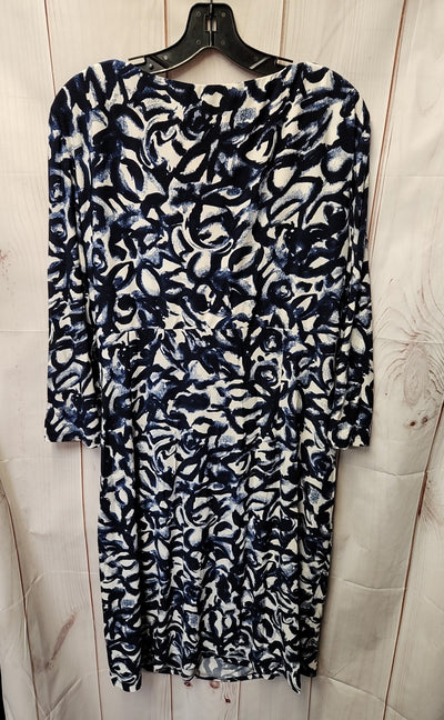Lauren by Ralph Lauren Women's Size 18 Blue & White Dress