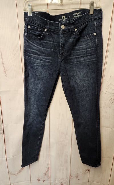 7 For All Mankind Women's Size 29 (7-8) Blue Jeans Cropped Gwenevere