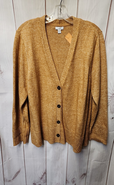 J Jill Women's Size L Tan Cardigan