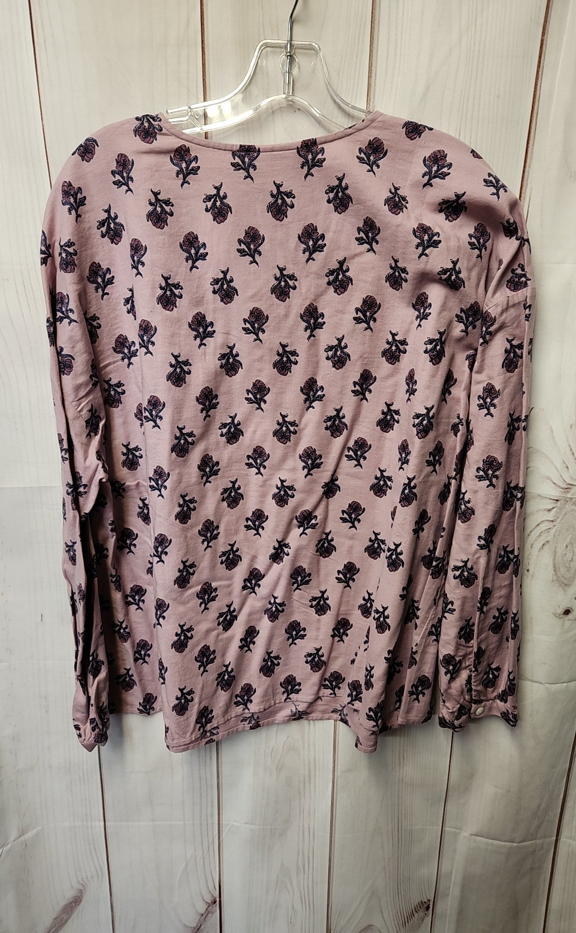 Pure Jill Women's Size XL Purple Floral Long Sleeve Top