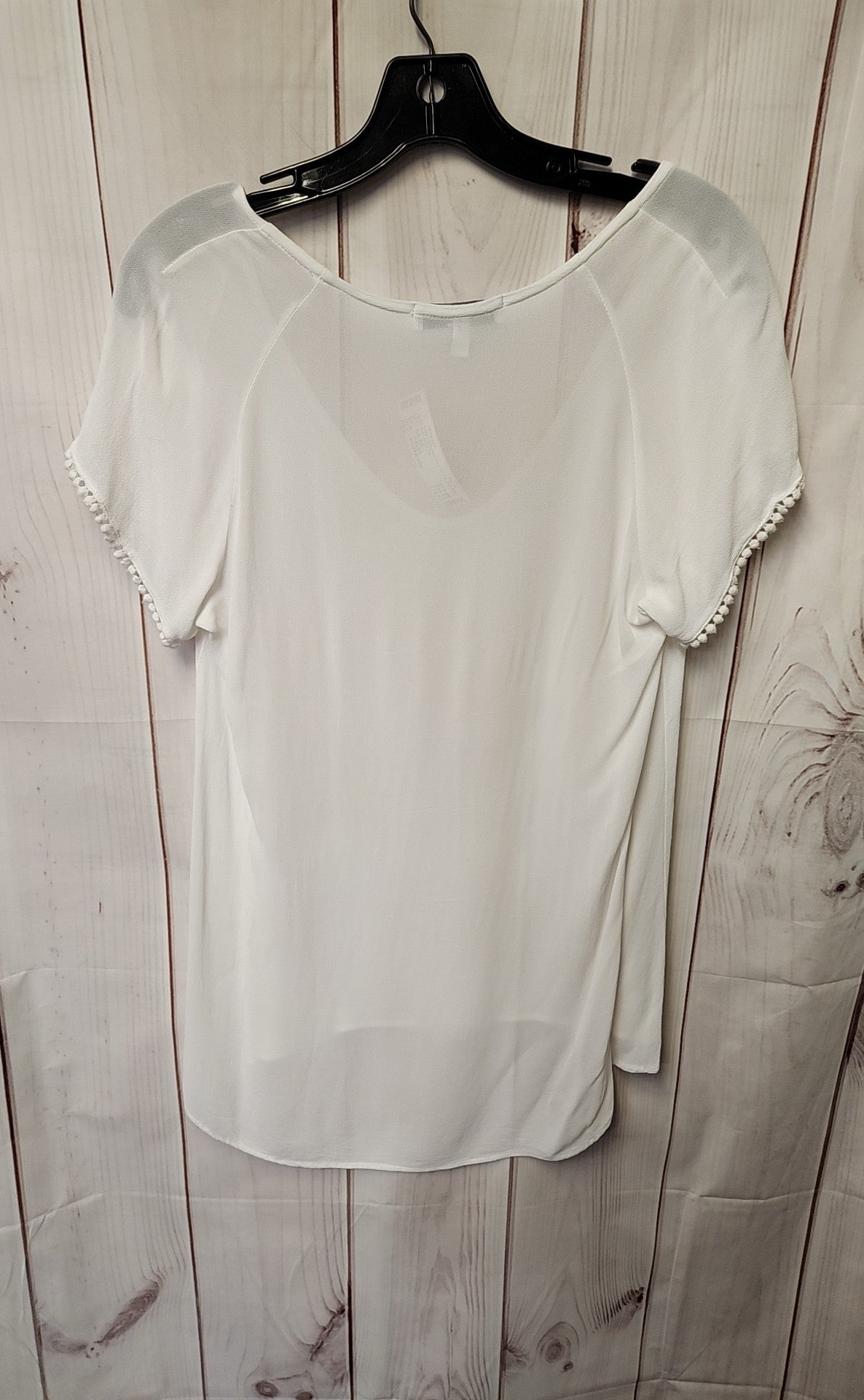 Flowers of Romance Women's Size XS White Short Sleeve Top