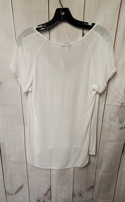 Flowers of Romance Women's Size XS White Short Sleeve Top