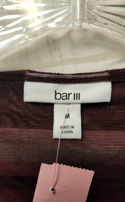 NWT Bar III Women's Size M Purple Long Sleeve Top