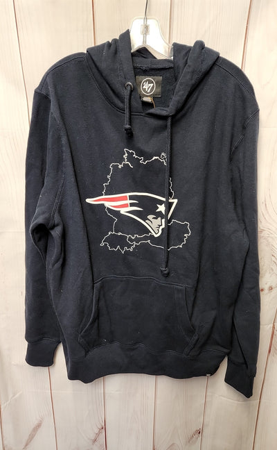 New England Patriots NFL 47  Men's Size L Navy Hooded Sweatshirt