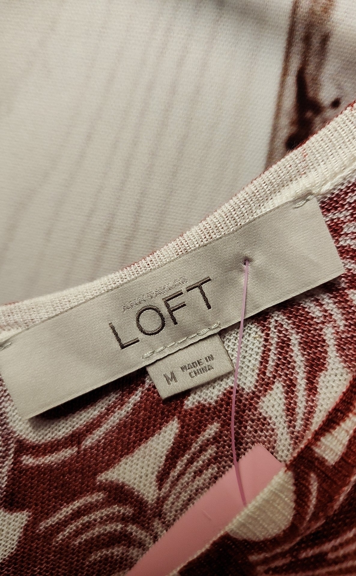 Loft Women's Size M Red Sleeveless Top
