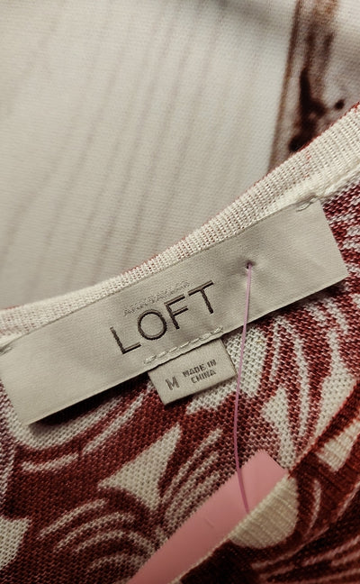 Loft Women's Size M Red Sleeveless Top