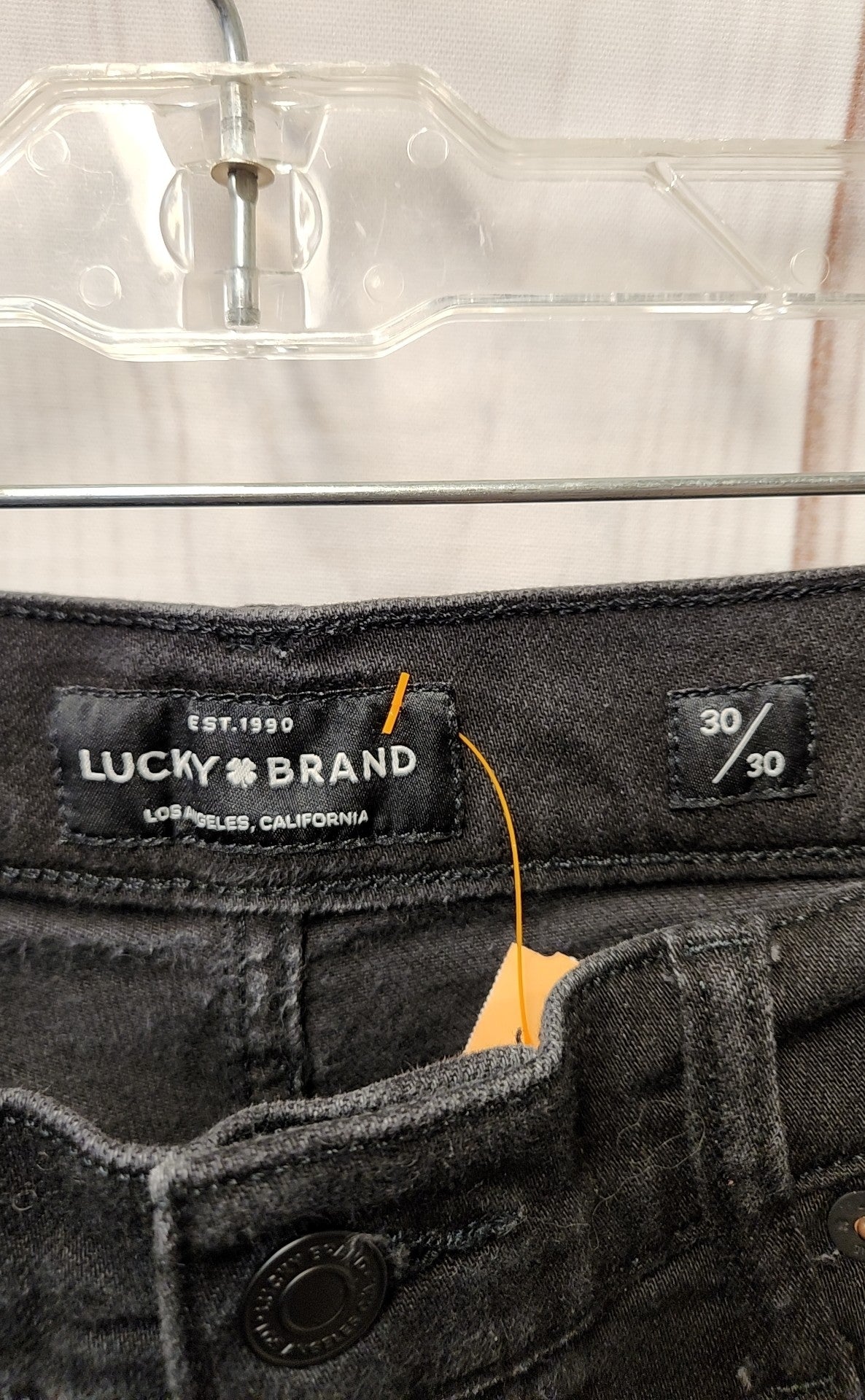 Lucky Brand Men's Size 30x30 Black Jeans 410 Authentic Slim
